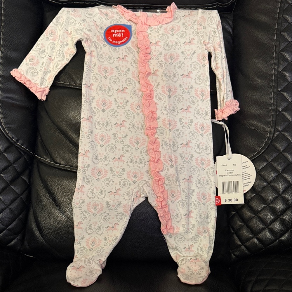 Magnetic Me Pink Paisley Kids Footie
